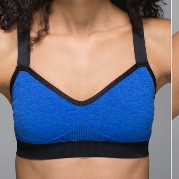 Lululemon Seamless Hold Your Om Sports Bra Bundle of 3 Blue Peach Black Cherry - Picture 16 of 16